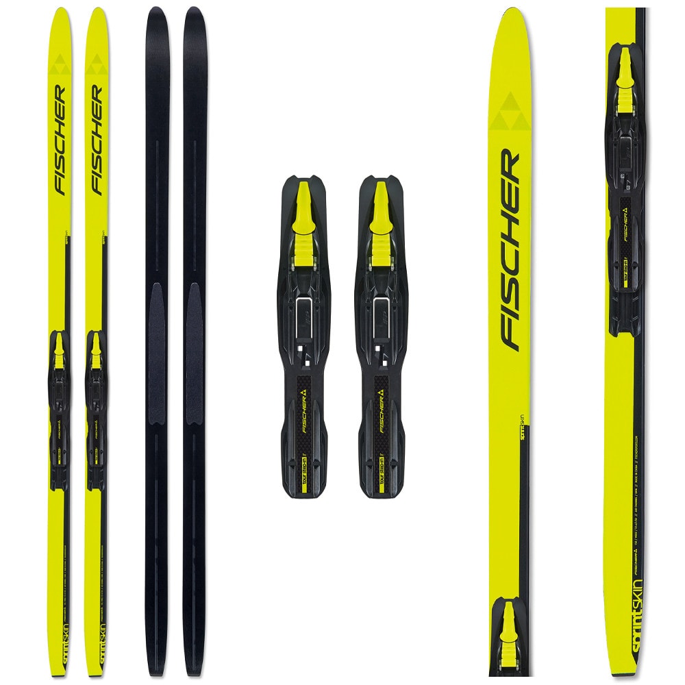 Běžkový set FISCHER Twin Skin Sprint Jr se stoupacím pásem a vázáním NNN