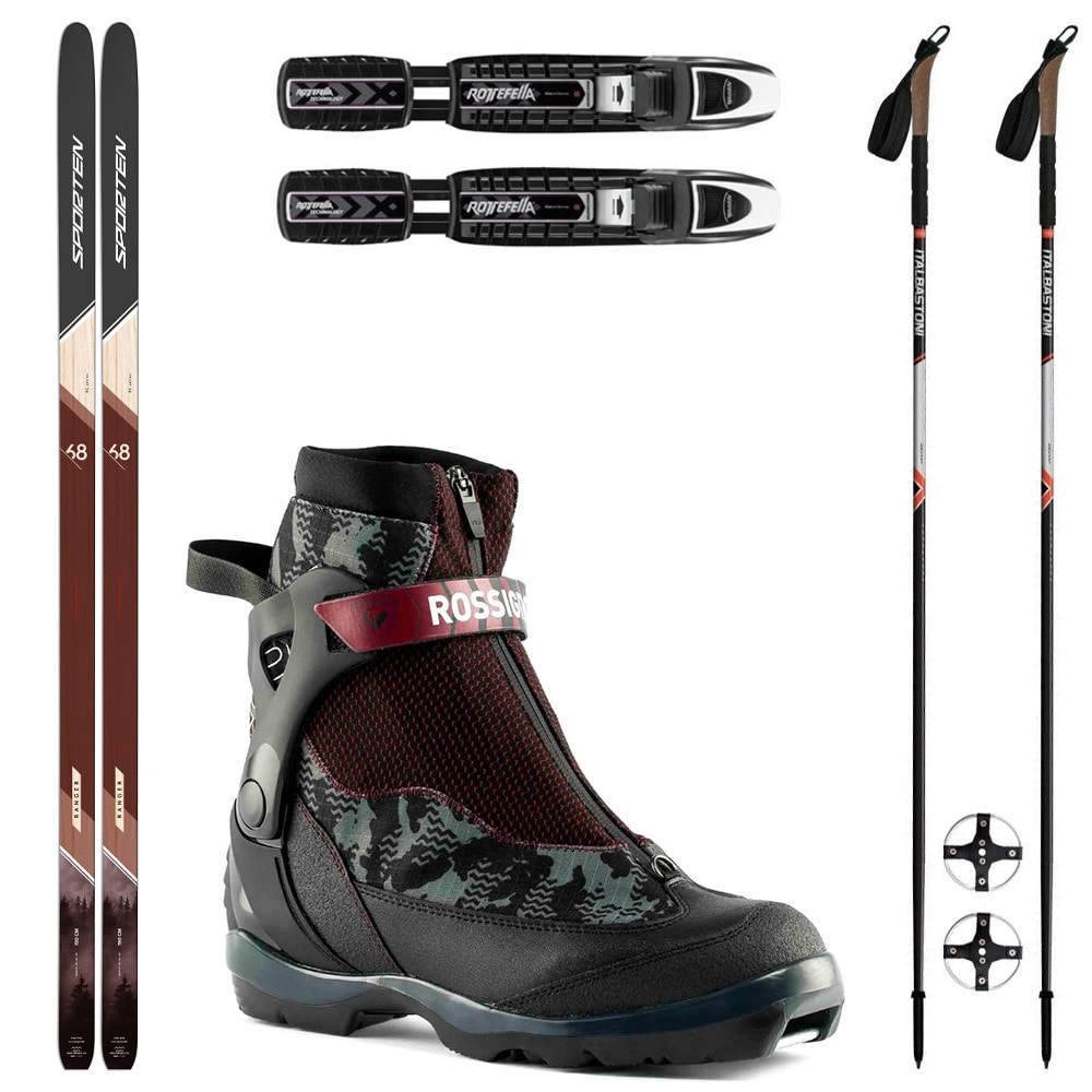 Backcountry set SPORTEN Ranger SKIN se stoupacím pásem + vázání + boty Rossignol + hole