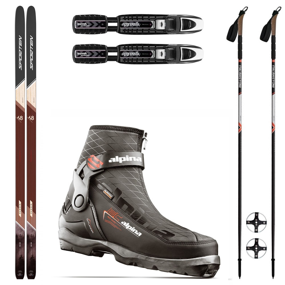 Backcountry set SPORTEN Ranger SKIN se stoupacím pásem + vázání + boty Alpina Outlander + hole