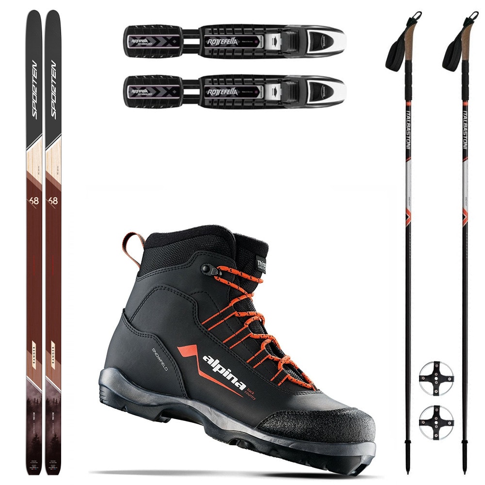 Backcountry set SPORTEN Ranger SKIN se stoupacím pásem + vázání + boty Alpina Snowfield + hole