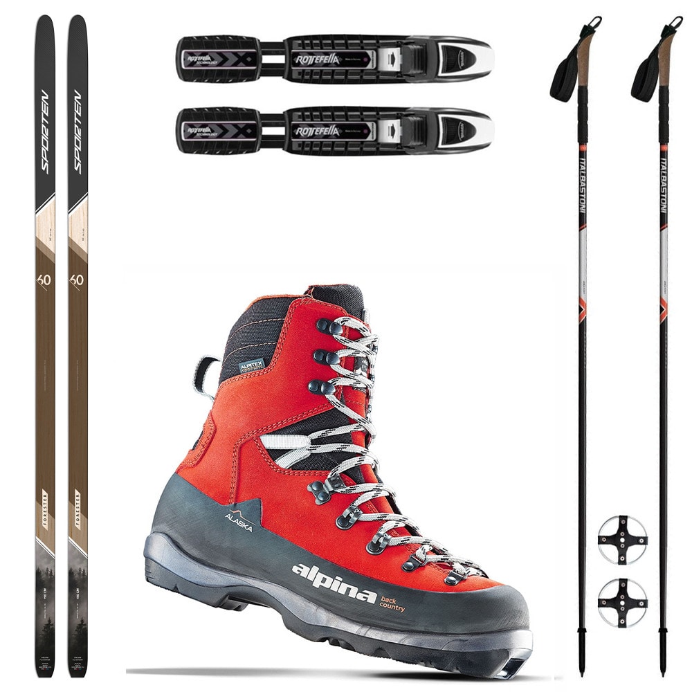 Backcountry set SPORTEN Forester MgE s vázáním BC NNN + boty Alpina Alaska + hole
