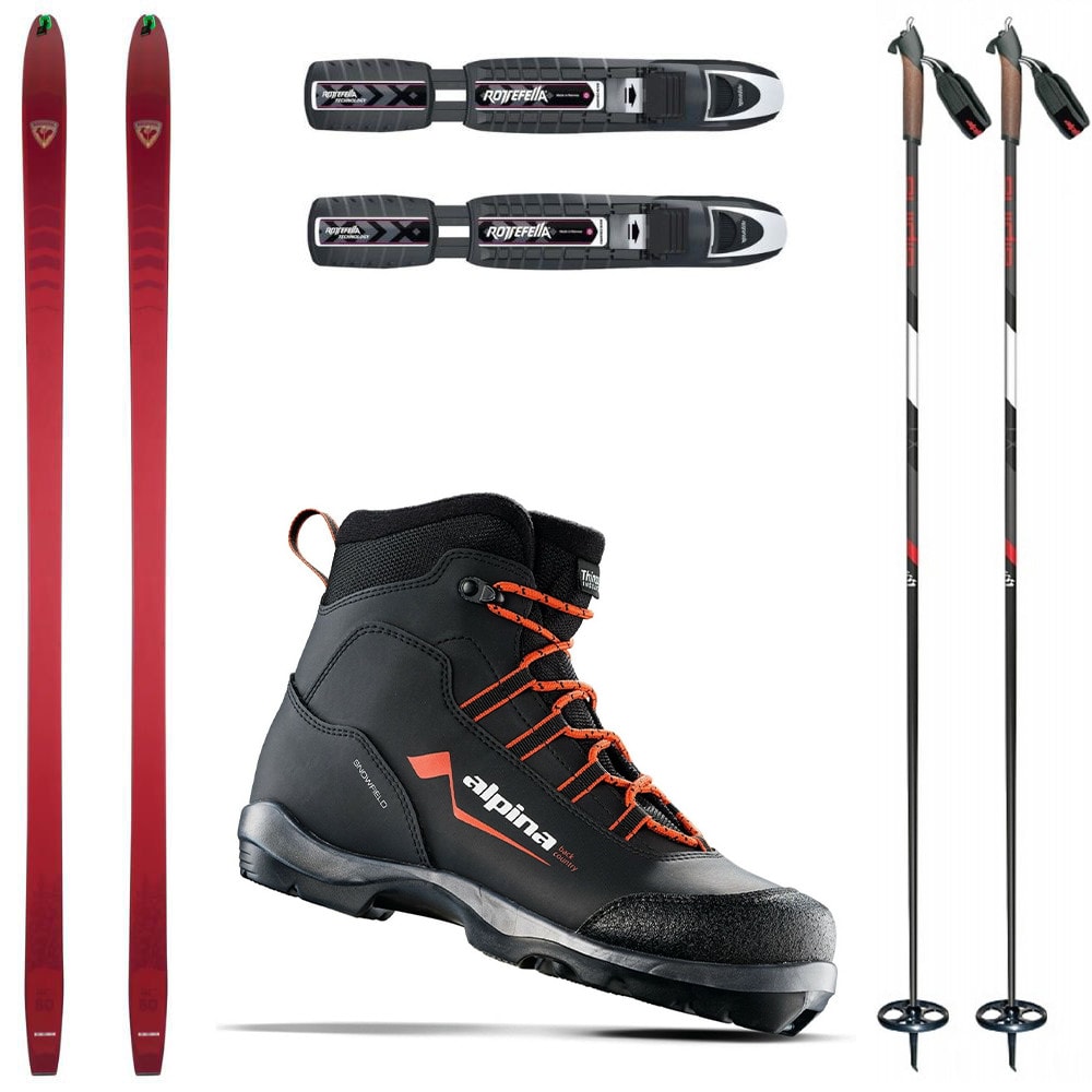 Backcountry set ROSSIGNOL BC 80 Positrack s vázáním BC NNN + boty ALPINA Snowfield BC + hole