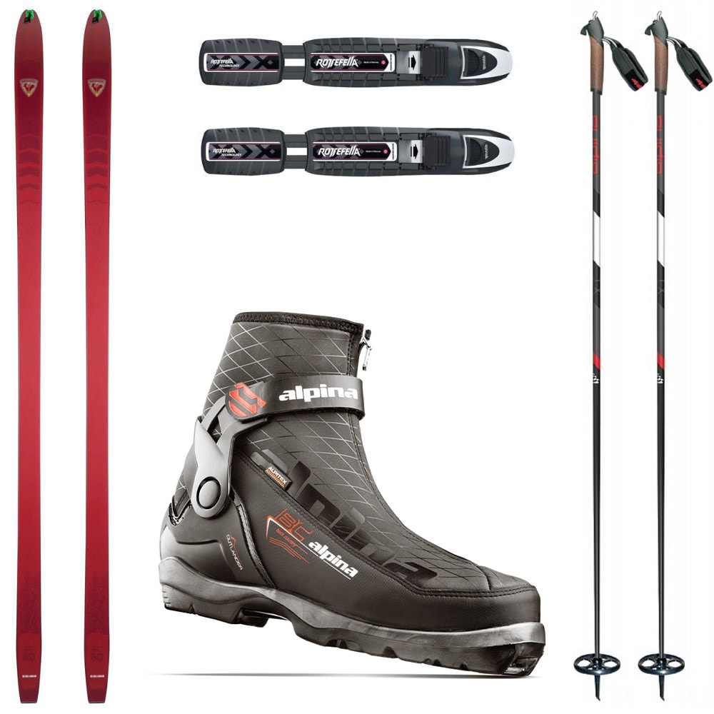 Backcountry set ROSSIGNOL BC 80 Positrack s vázáním BC NNN + boty ALPINA Outlander + hole