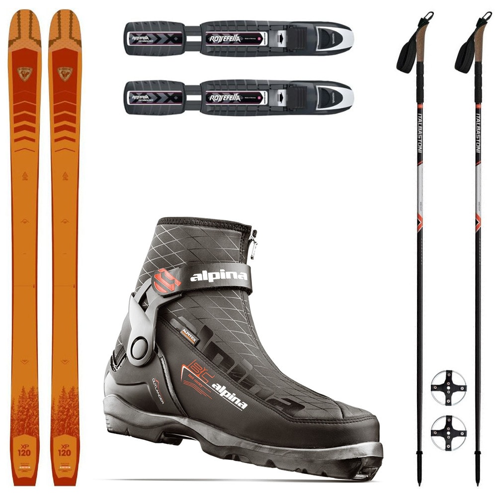 Backcountry set ROSSIGNOL XP 120 Positrack s vázáním BC NNN + boty ALPINA Outlander + hole