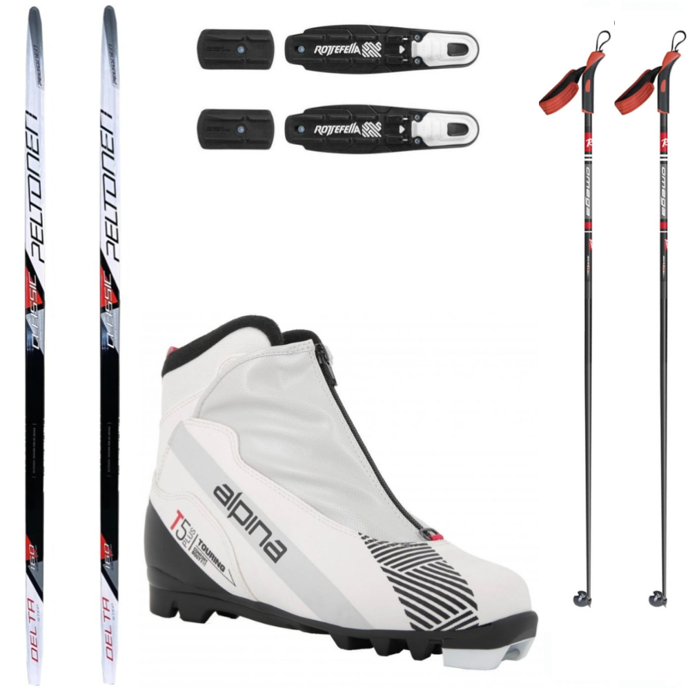 Dámský běžkový set PELTONEN Delta s vázáním + boty Alpina T5 W + hole