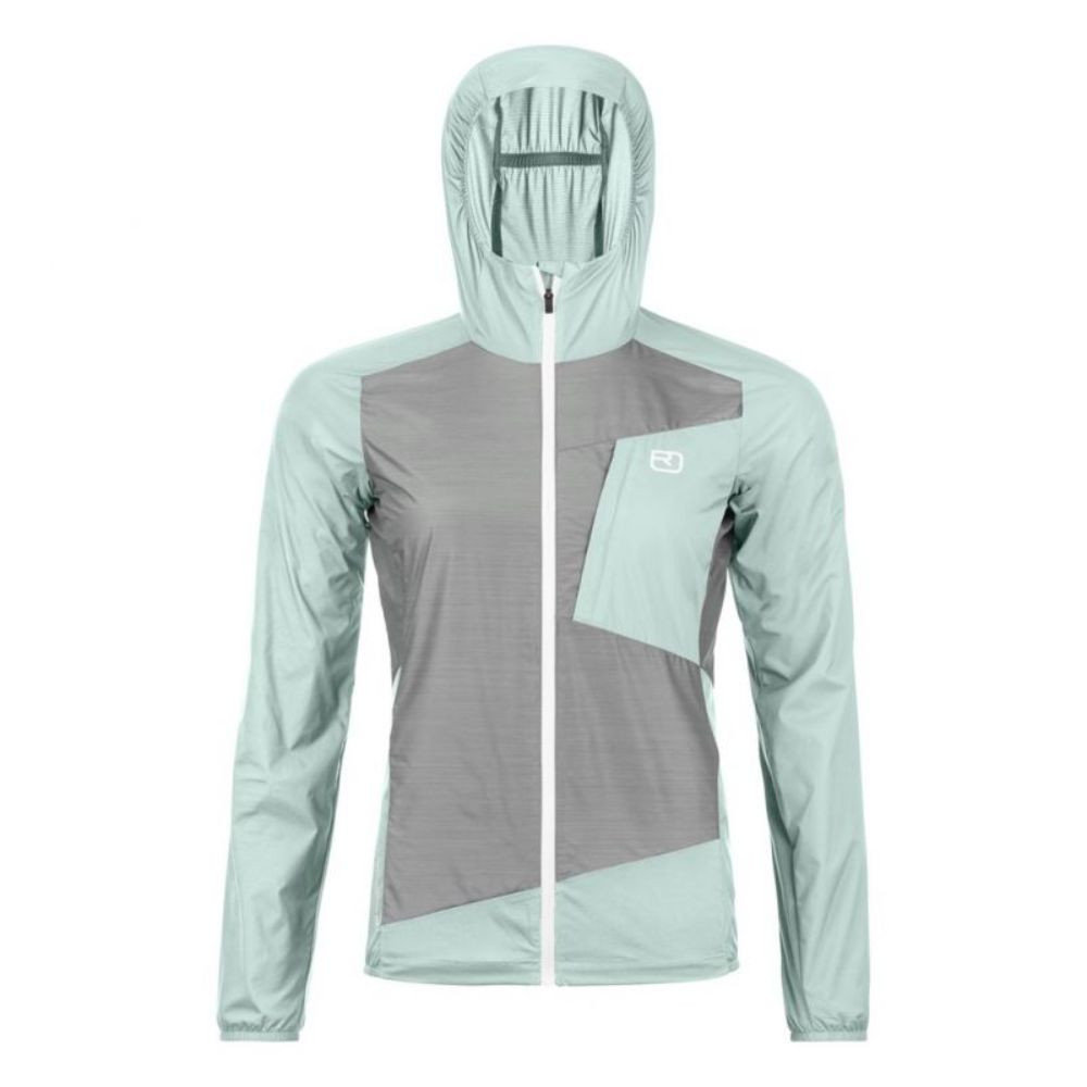 Merino bunda ORTOVOX Trace Windbreaker Jacket W Green Sage
