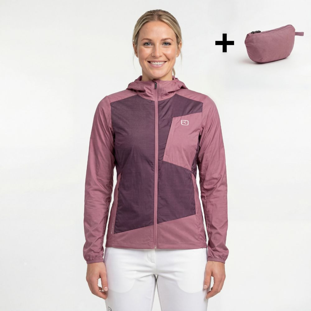 Merino bunda ORTOVOX Trace Windbreaker Jacket W Chestnut