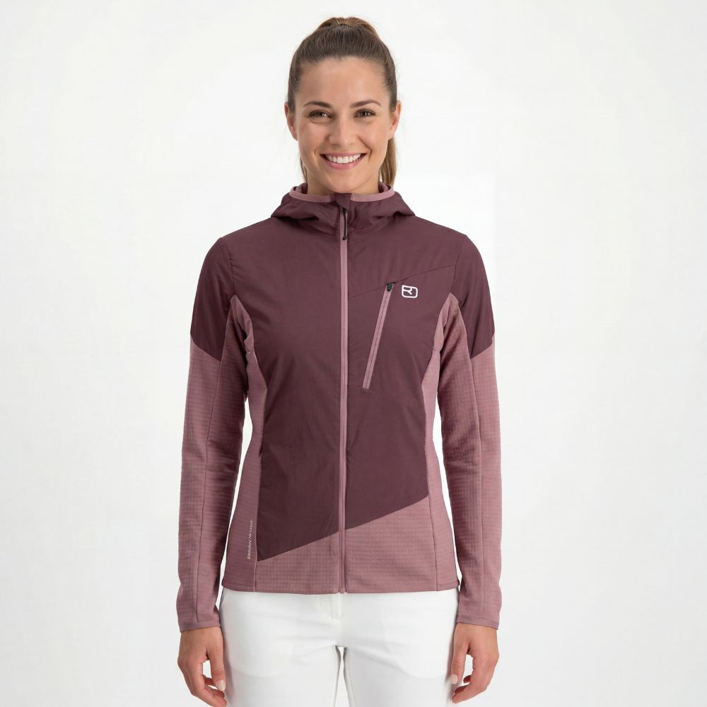 Merino bunda ORTOVOX Trace Hybrid Jacket Chestnut
