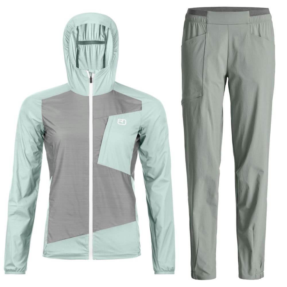 Komplet ORTOVOX Trace Windbreaker Jacket + Trace Pants W Green Sage