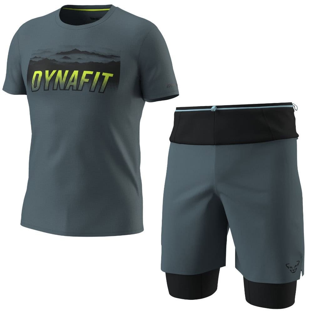 Komplet DYNAFIT Transalper Graphic S/S Tee + Ultra 2/1 Shorts M Cinder