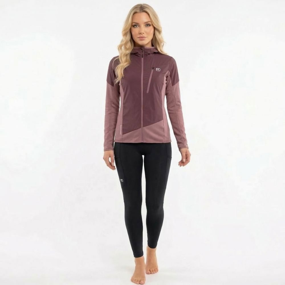Komplet ORTOVOX Trace Hybrid Jacket Chestnut + All Mountain Tights Black Raven