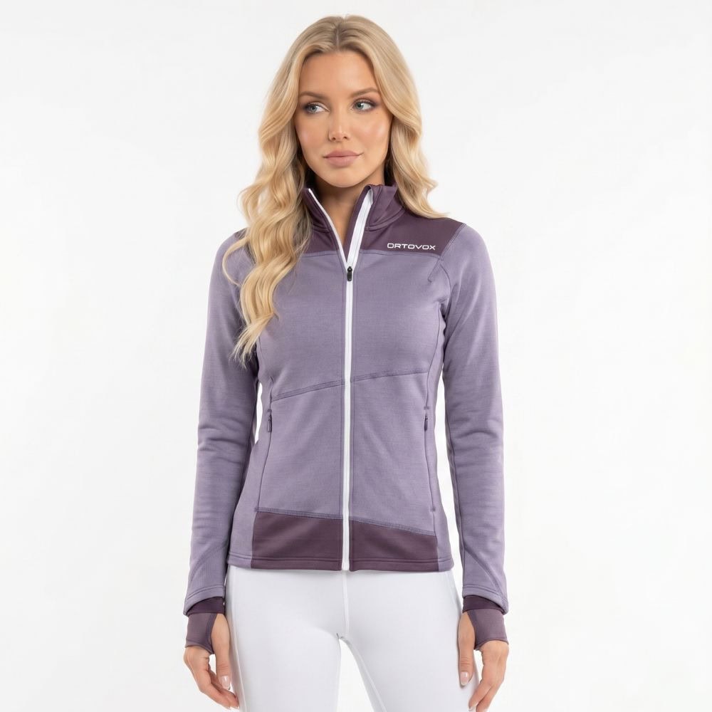 Merino mikina ORTOVOX Fleece Light Jacket W Lush Lavender