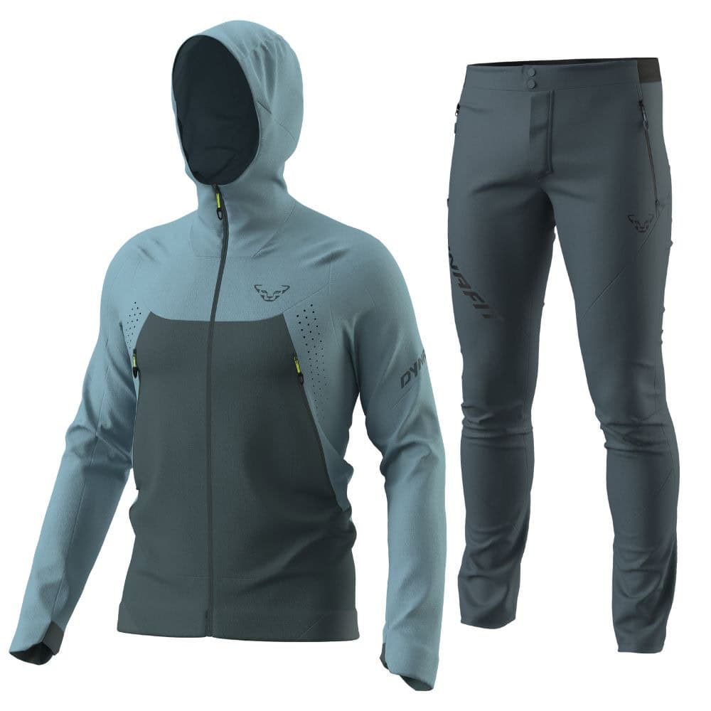 Komplet DYNAFIT Transalper Dynastretch Jacket M Smoke Blue + Transalper 2 Light DST Pants M Cinder
