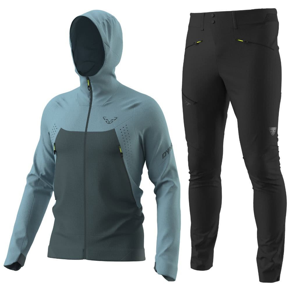 Komplet DYNAFIT Transalper Dynastretch Jacket M Smoke Blue + Transalper Dst Pants M Black Out