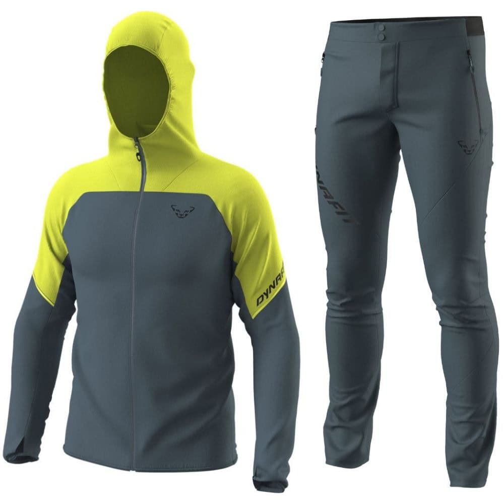 Komplet DYNAFIT Alpine Wind Jacket M Ultra Yellow + Transalper 2 Light DST Pants M Cinder