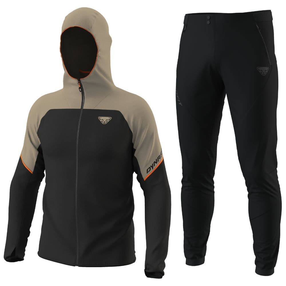Komplet DYNAFIT Alpine Wind Jacket M Fallen Rock + Traverse Dynastretch Pants M Black Out