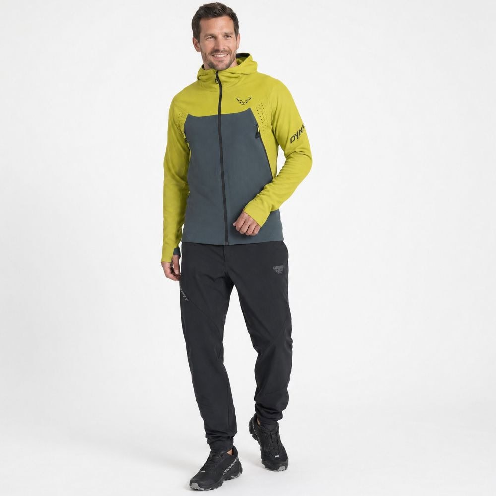 Komplet DYNAFIT Transalper Dynastretch Jacket M Golden Lime + Transalper Dst Pants M Black Out