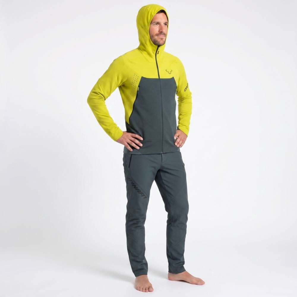 Komplet DYNAFIT Transalper Dynastretch Jacket M Golden Lime + Transalper 2 Light DST Pants M Cinder