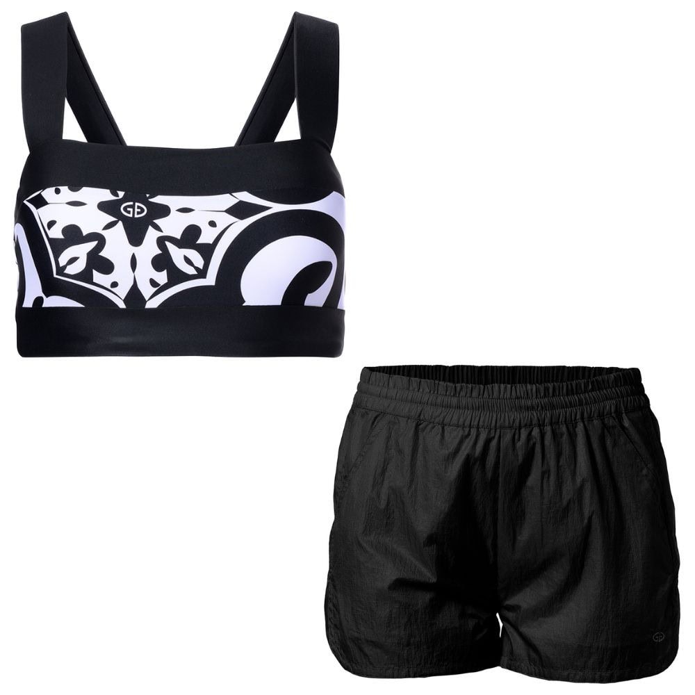 Komplet GOLDBERGH Cassandra Bikini Top Black/White + Lulu Short Black