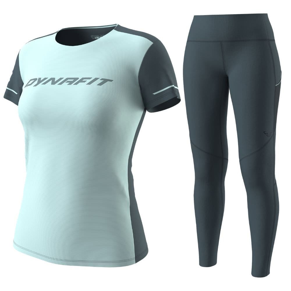 Komplet DYNAFIT Alpine 2 S/S Tee W Cloud Blue + Ultra Tights W Cinder