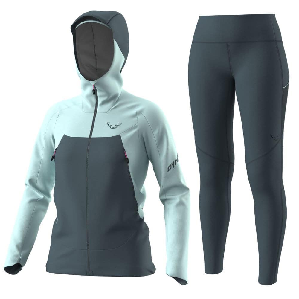 Komplet DYNAFIT Transalper Gore-Tex® Jacket W Cloud Blue + Ultra Tights W Cinder