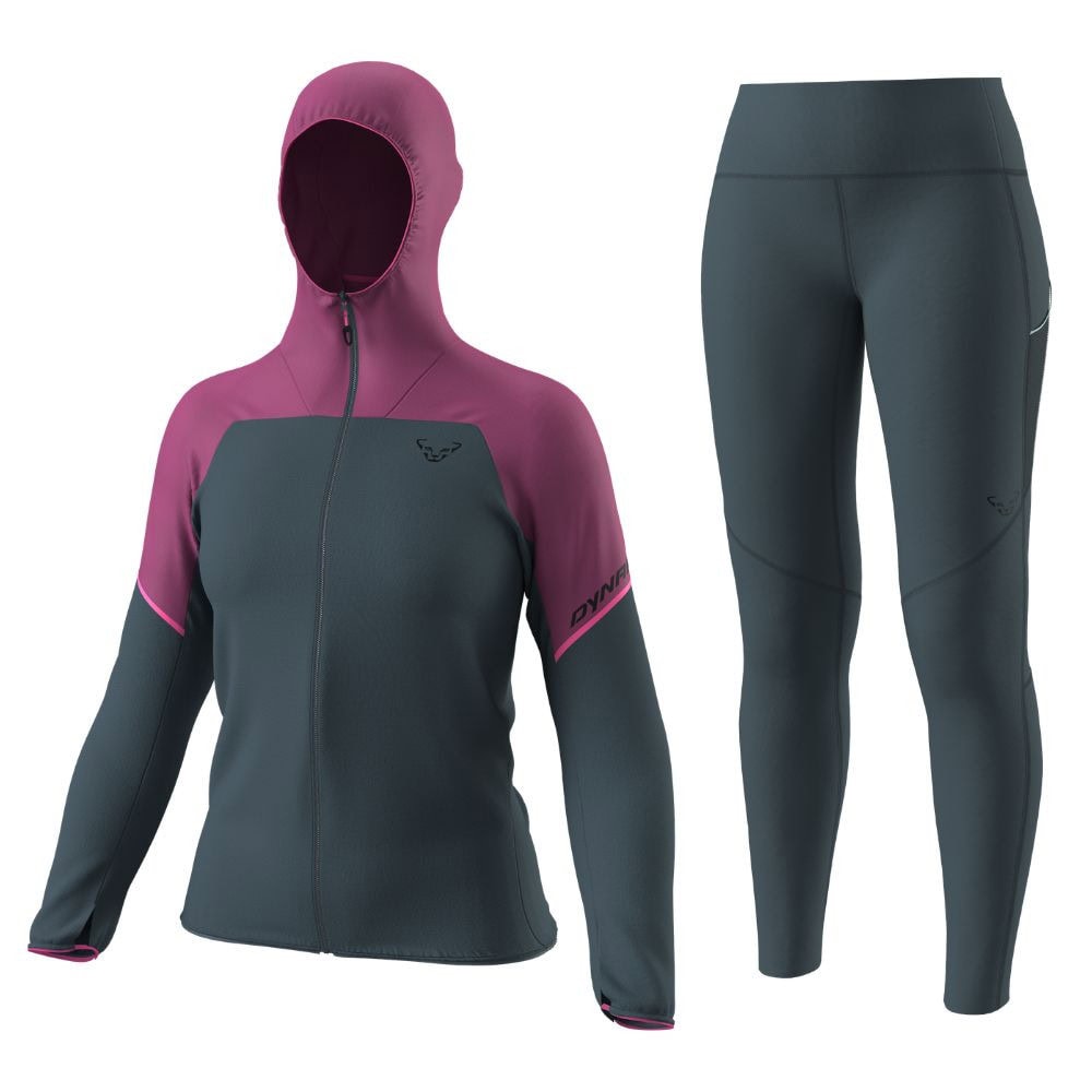 Komplet DYNAFIT Alpine Wind Jacket W Magenta + Ultra Tights W Cinder