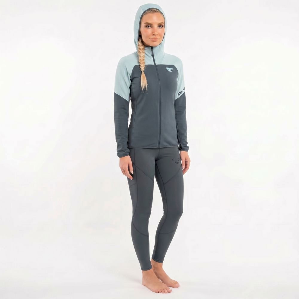 Komplet DYNAFIT Alpine Wind Jacket W Cloud Blue + Ultra Tights W Cinder