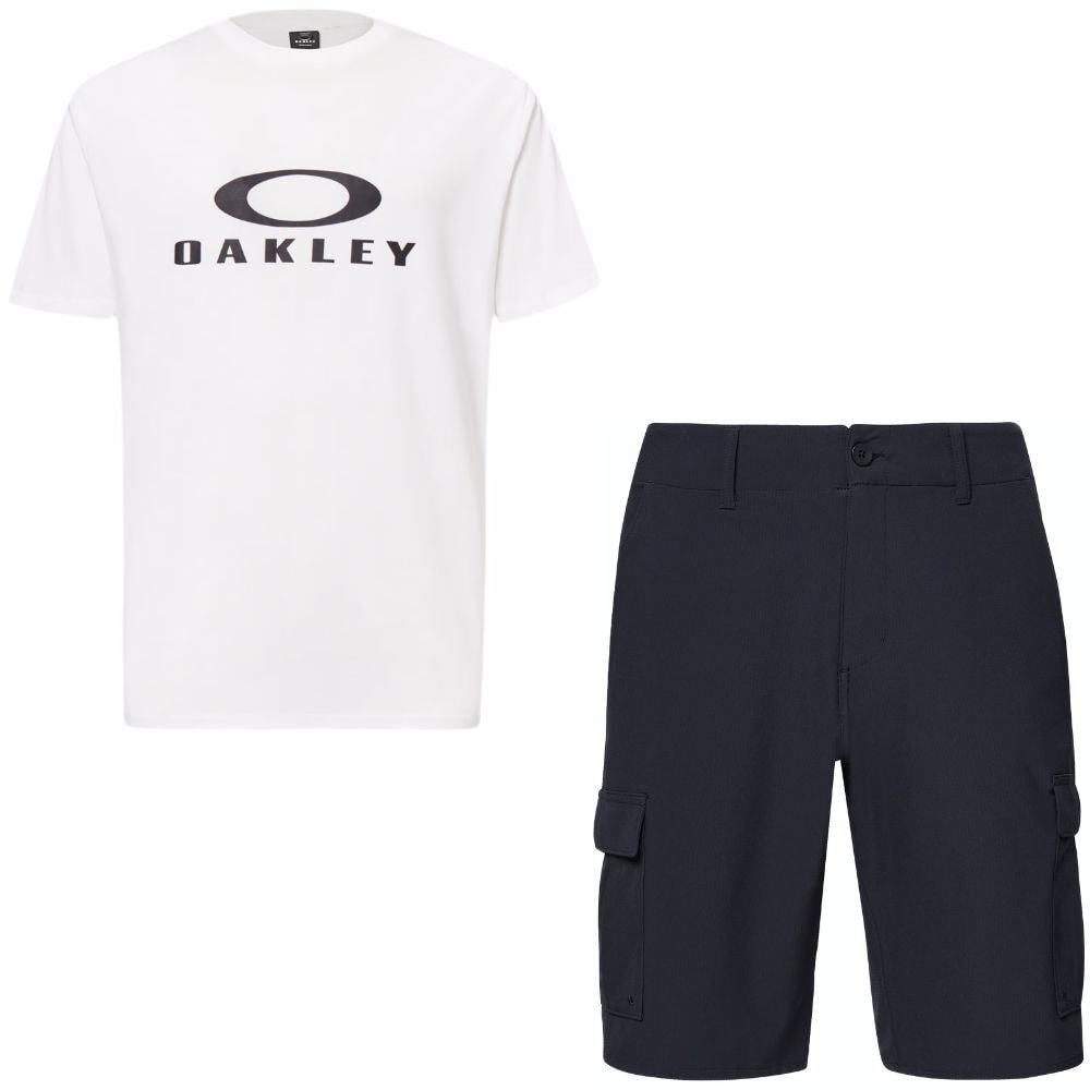 Komplet OAKLEY O Bark 2.0 White + B1B Cargo hybrid Short