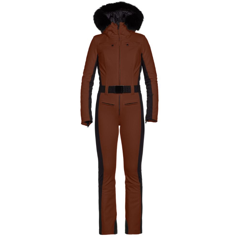 Luxusní lyžařský overal GOLDBERGH Parry Ski Suit Faux Border Deep Mocha